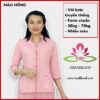 Bộ đồ Lam Đi Chùa Trang Nhã Kiểu Xẩm Thẳng Màu Hồng Nhạt MS021