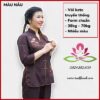Bộ đồ Lam Đi Chùa Trang Nhã Kiểu Xẩm Thẳng Màu Nâu
